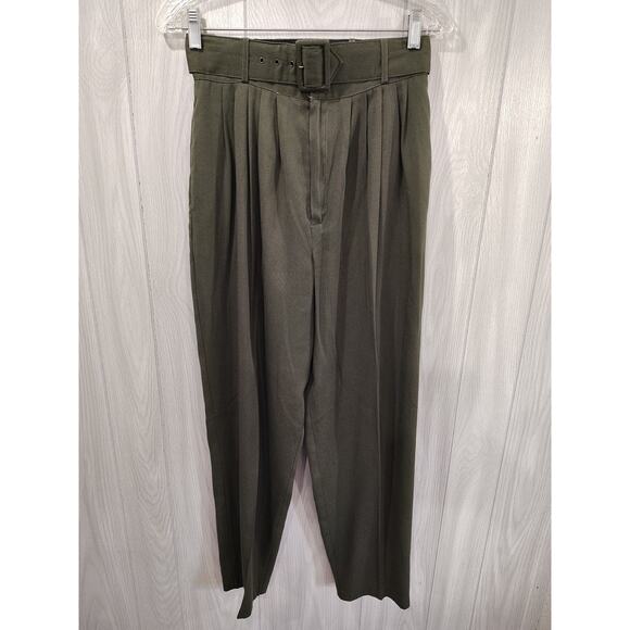 Christy Girl Pants Women 8 Green Vintage Pleated Capsule USA Old Money Classy - Picture 1 of 6